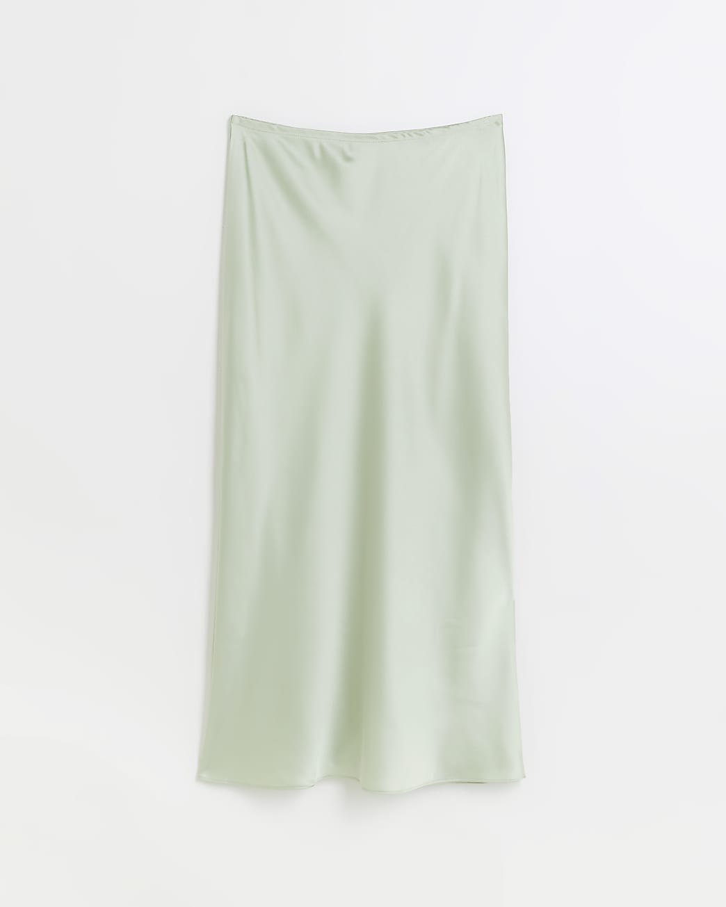 Green Satin Maxi Skirt