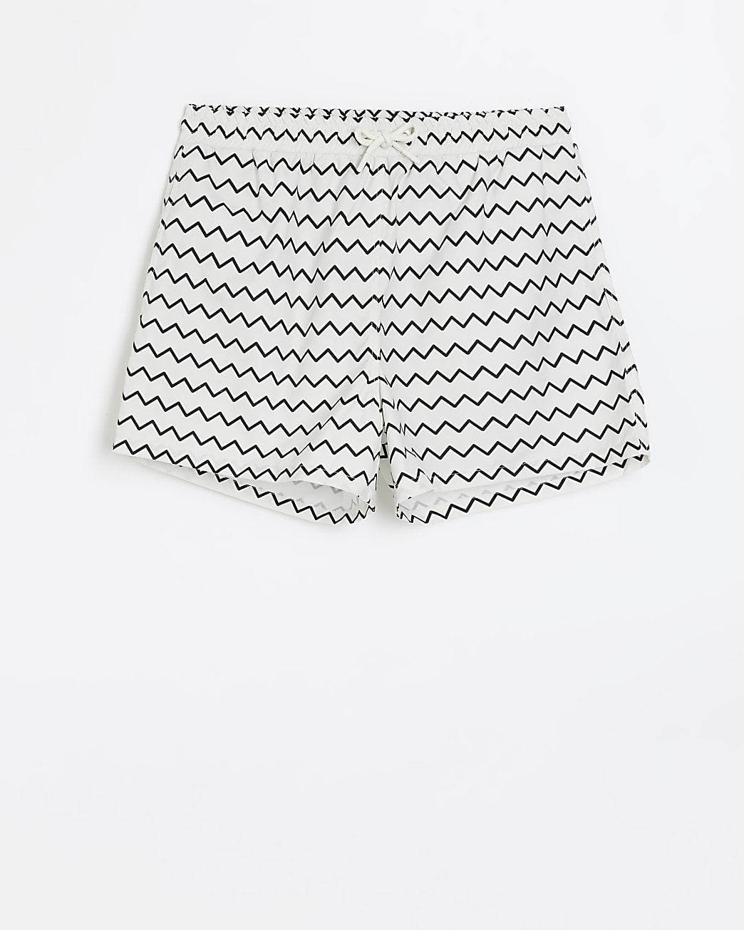 Ecru  regular fit zig zag swim shorts