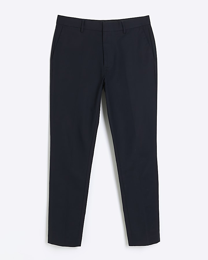 Navy skinny fit chino trousers