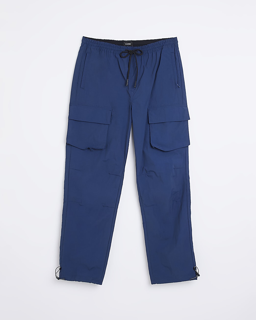 Blue regular fit utility cargo trousers