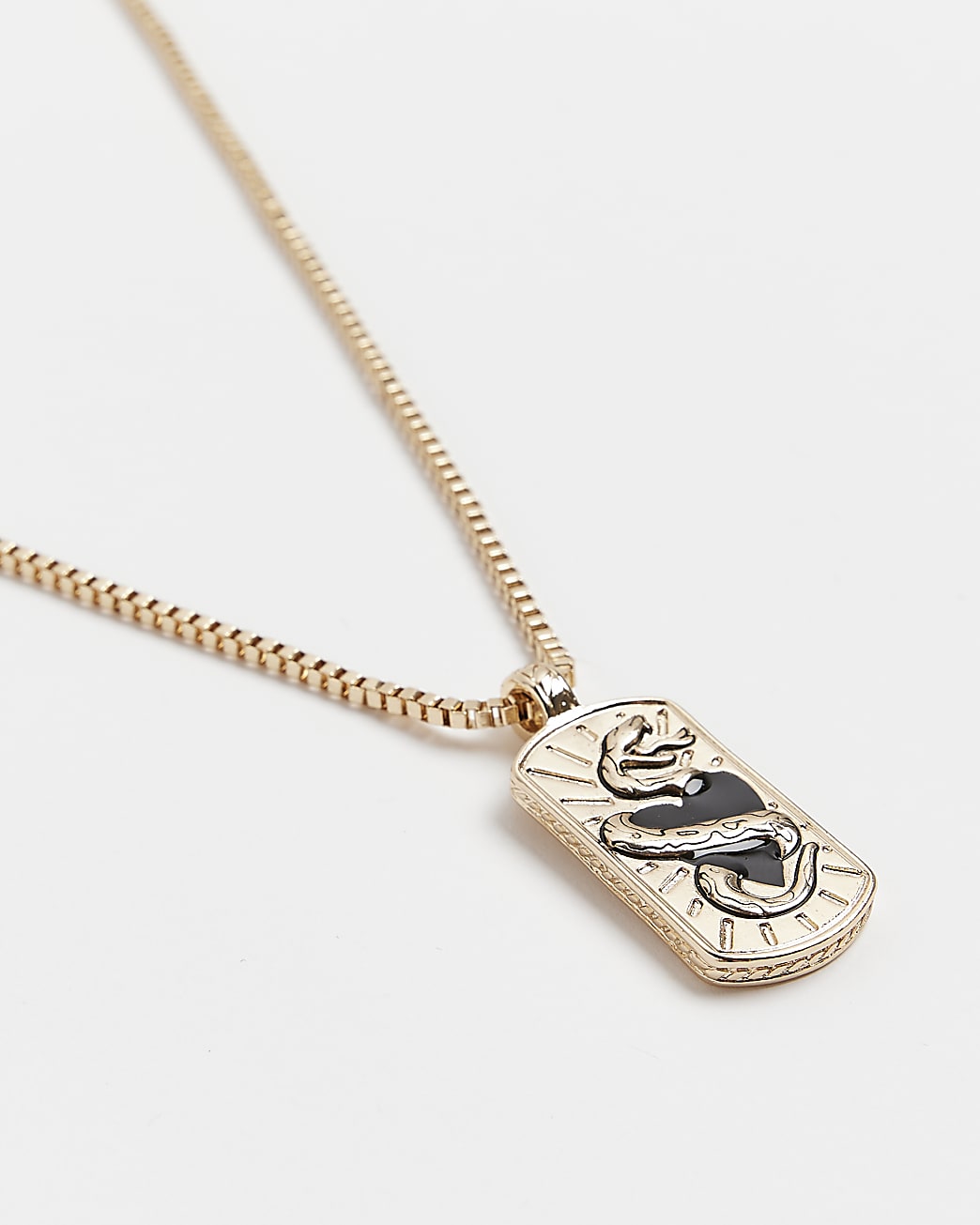 Gold colour Chain Heart Necklace