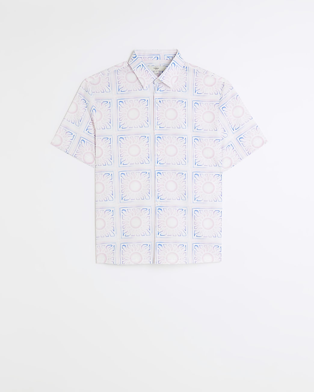 Pink regular fit sun print shirt