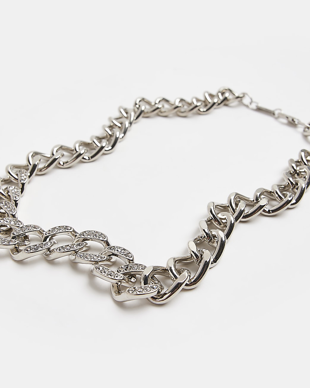 Silver colour Chunky Chain necklace