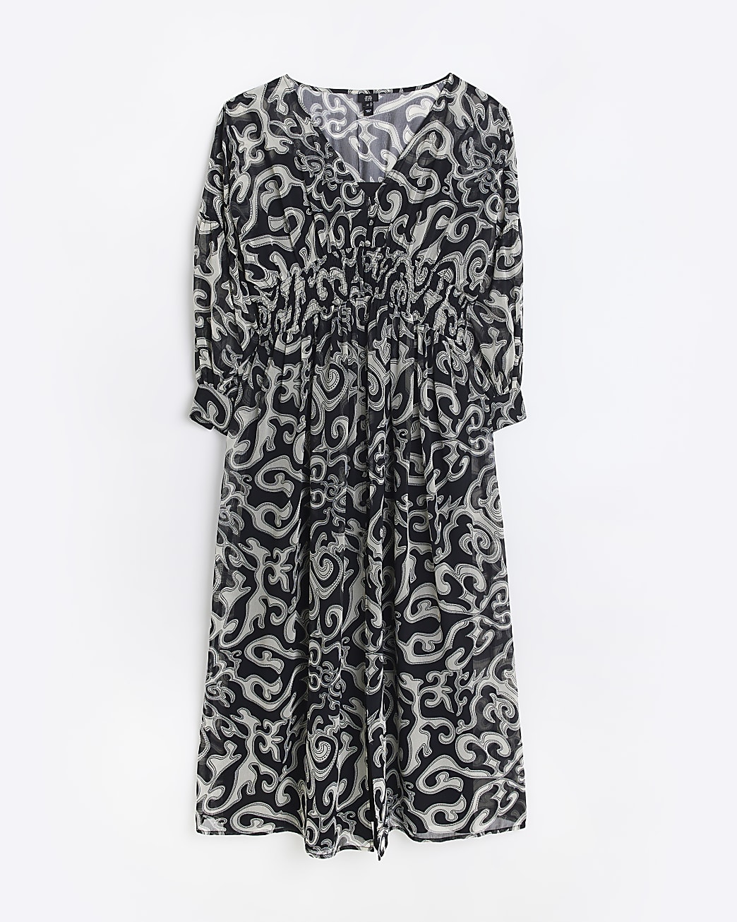 Petite black maxi shirt dress