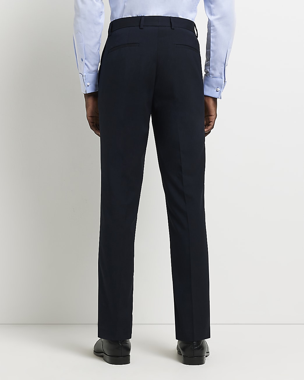 Navy skinny fit smart trousers