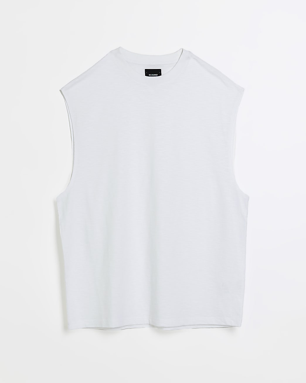 White regular fit vest