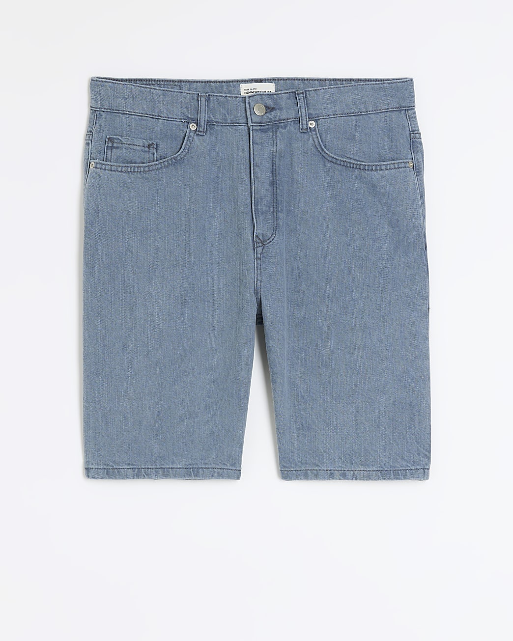 Blue regular fit denim shorts