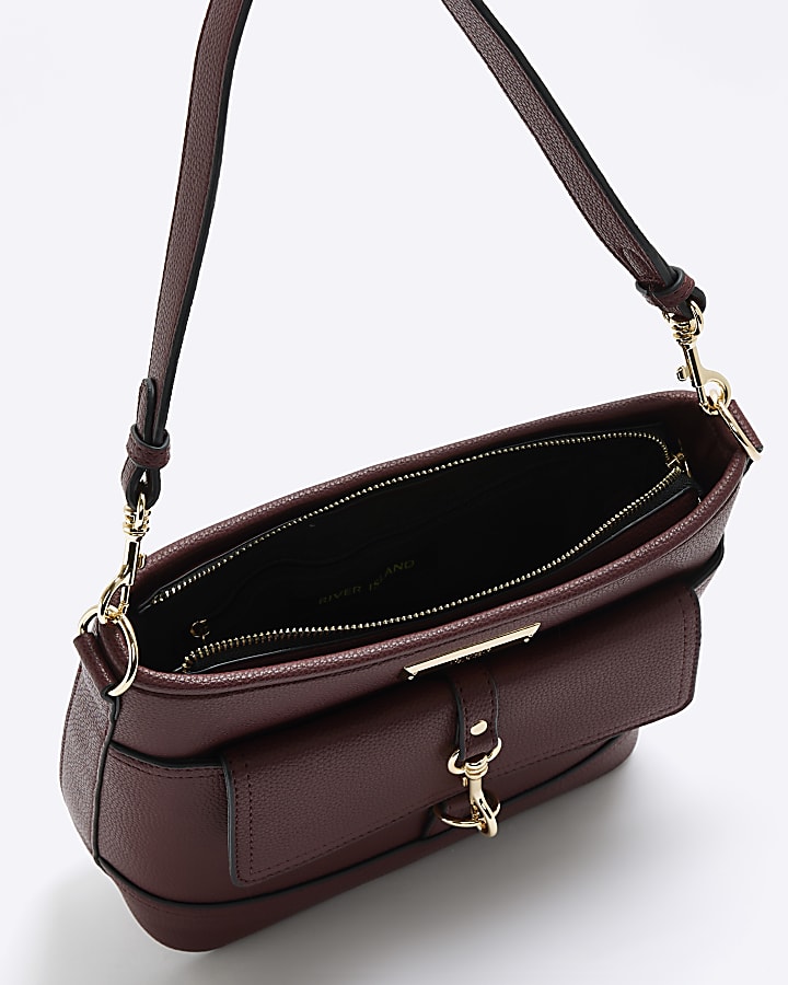 Red utility cross body bag
