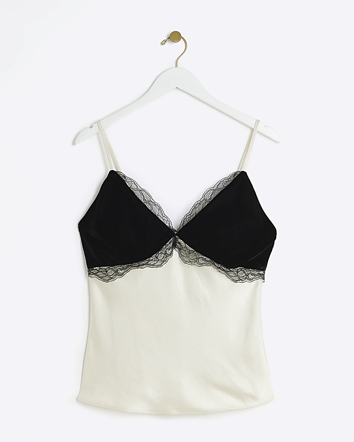 Cream RI Studio satin cami top