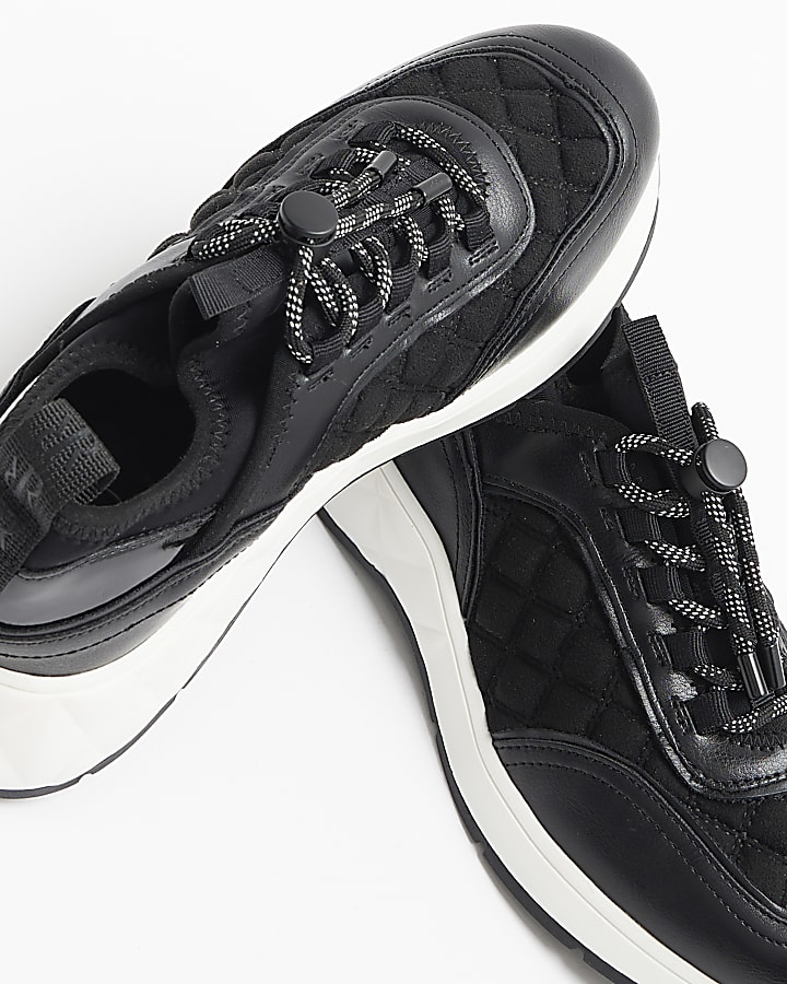 Black slip on trainers