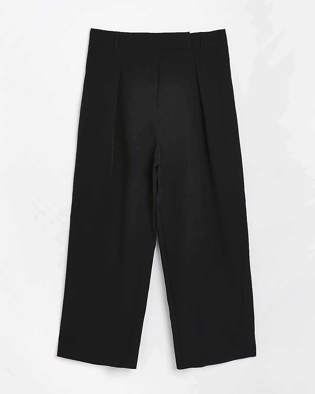 Plus black pleated wide leg trousers