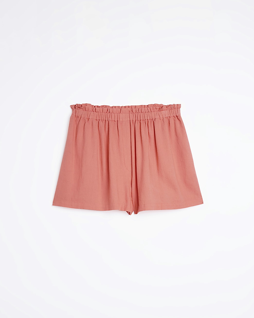 Plus pink shorts with linen