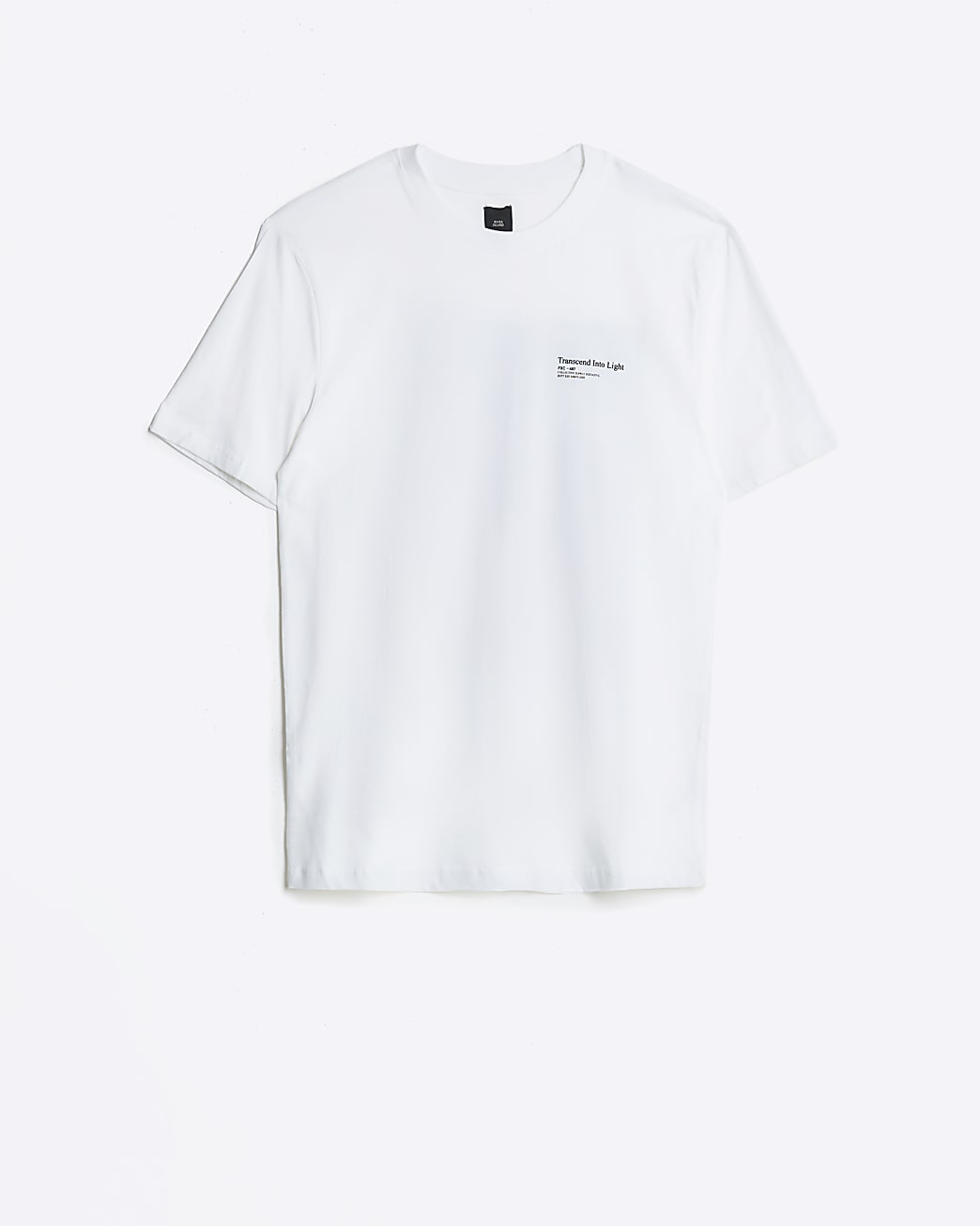White slim fit back graphic print t-shirt