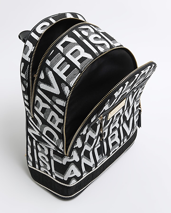 Black print backpack