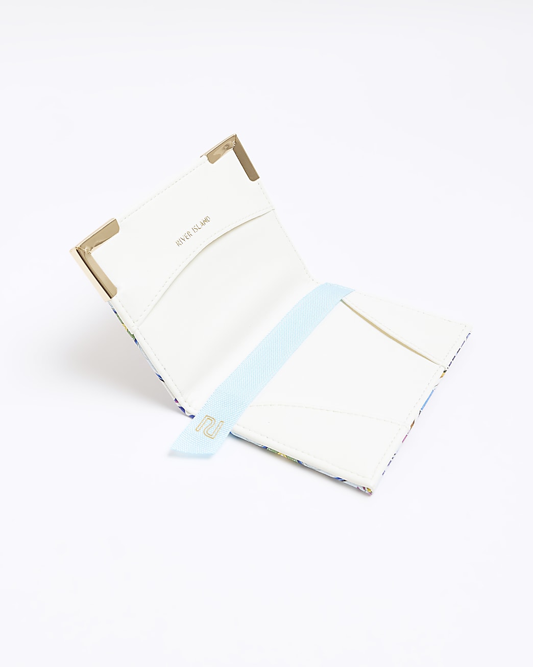 Blue baroque passport holder
