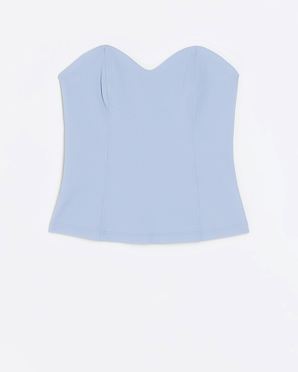 Blue rib bandeau top