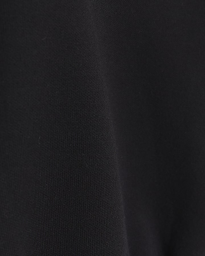 Girls black taped hoodie and joggers set