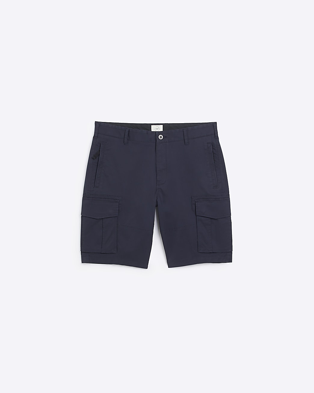 Navy regular fit utility cargo shorts