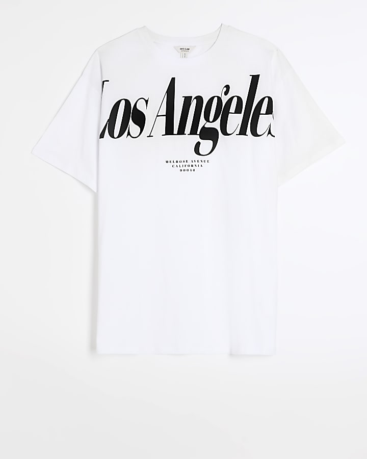 White graphic oversized t-shirt