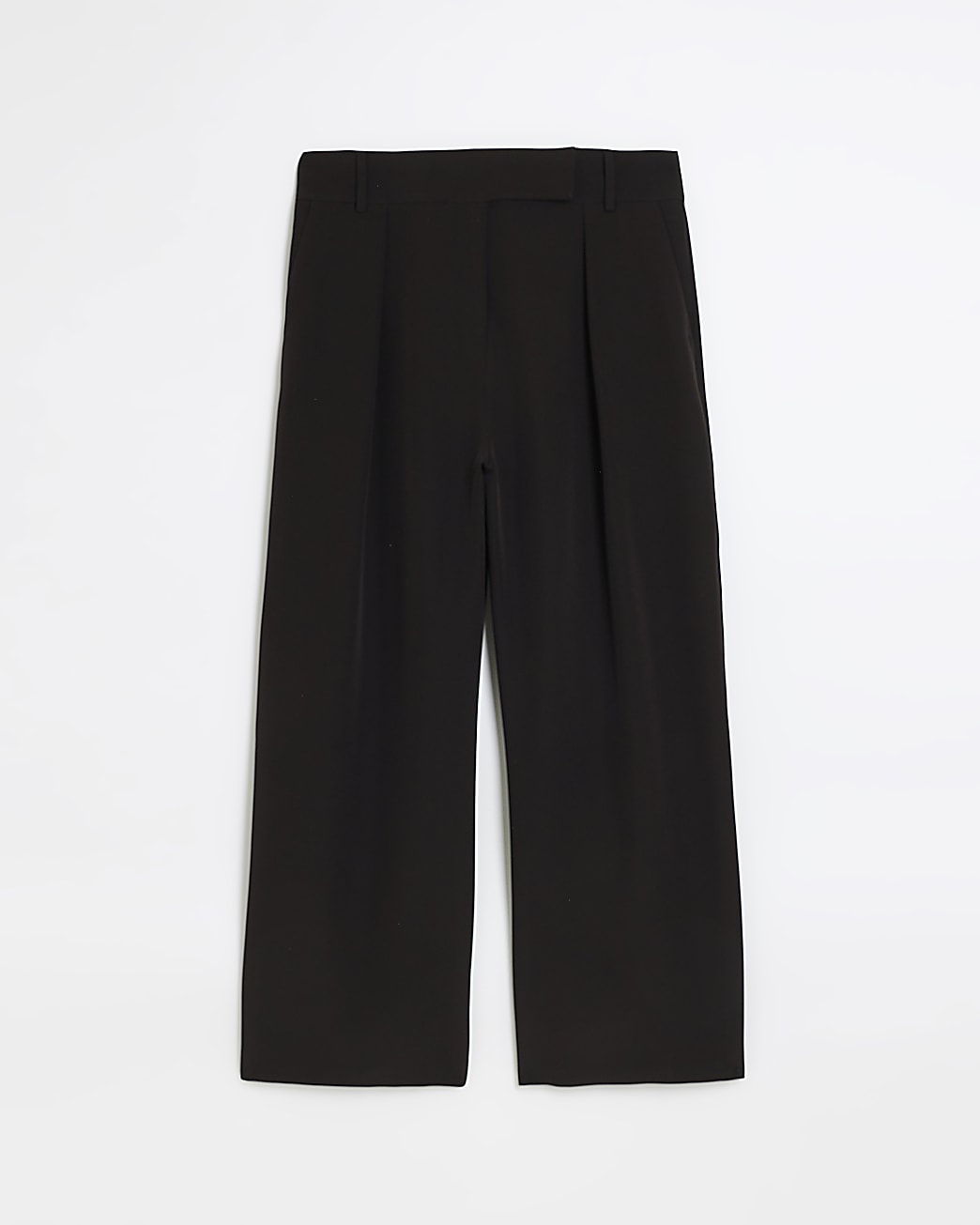 Plus black pleated wide leg trousers