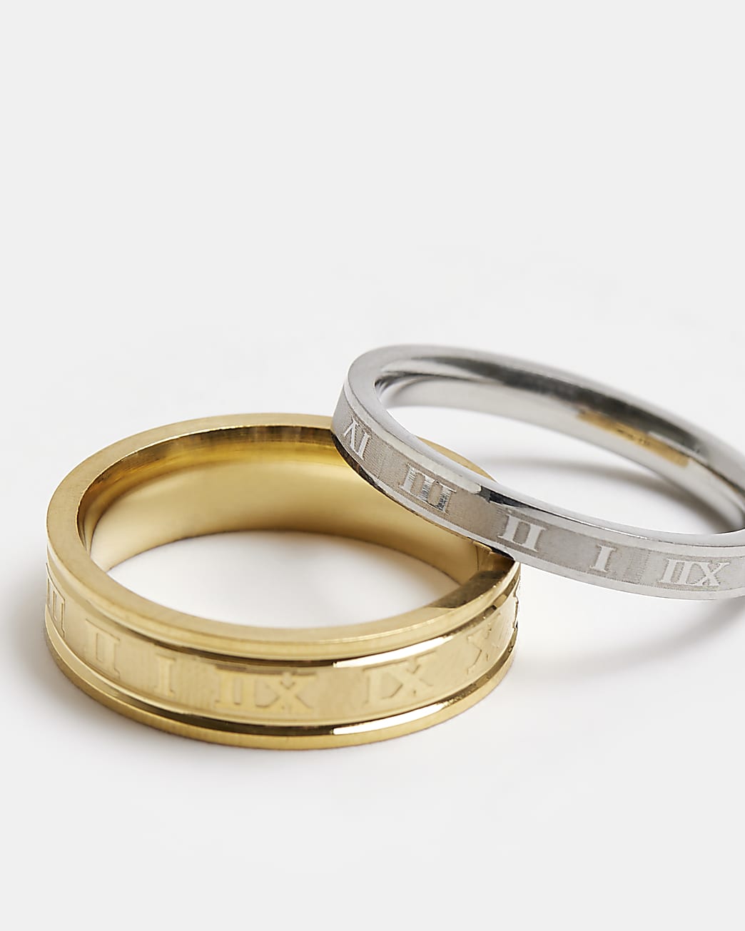 Stainless steel Multipack of 2 Numeral Rings