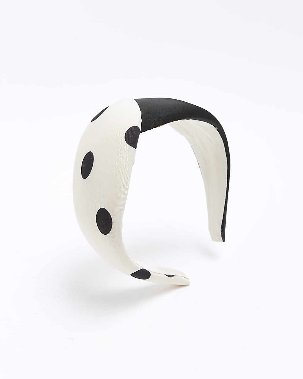Black polka dot headband