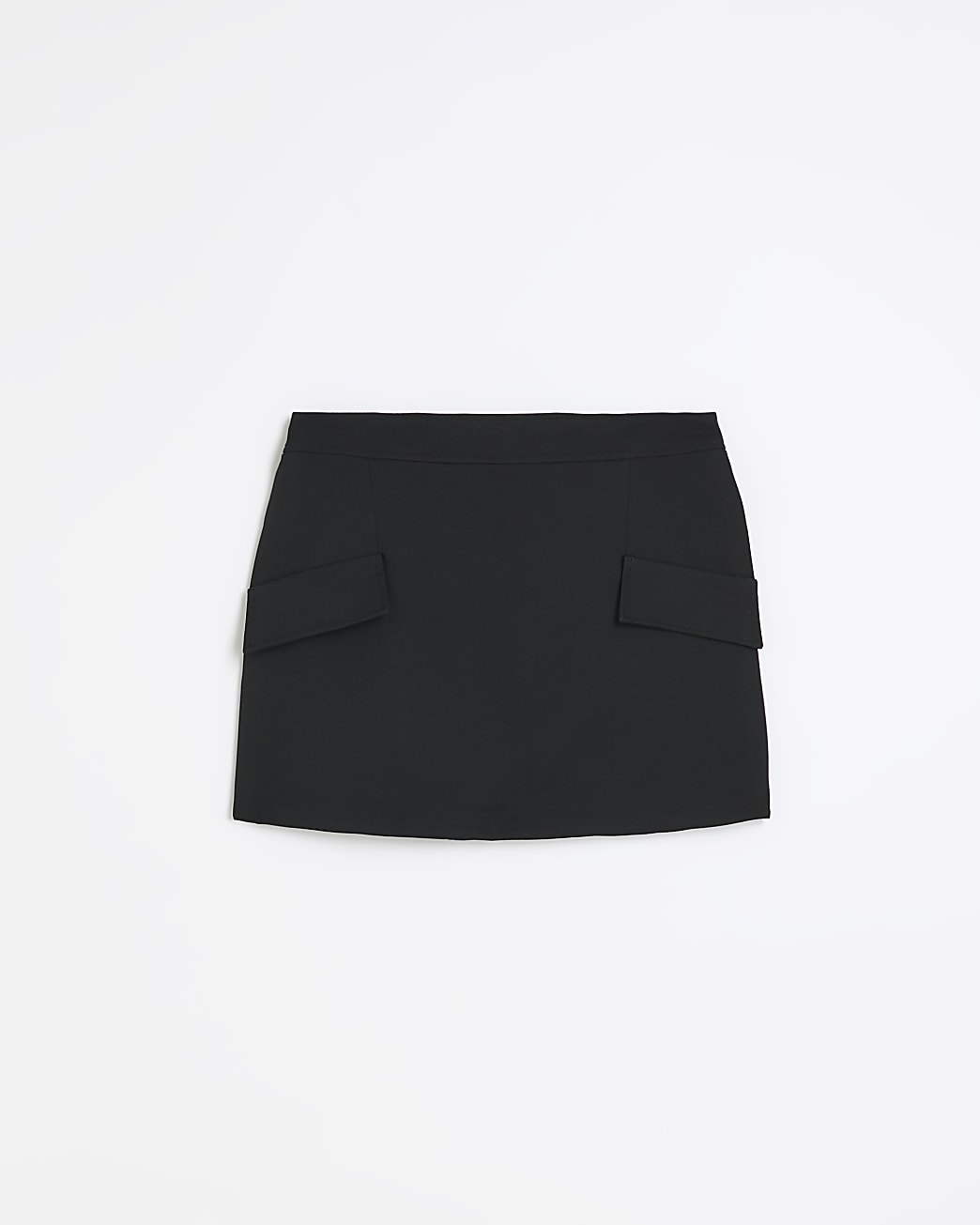 Black pocket detail mini skirt