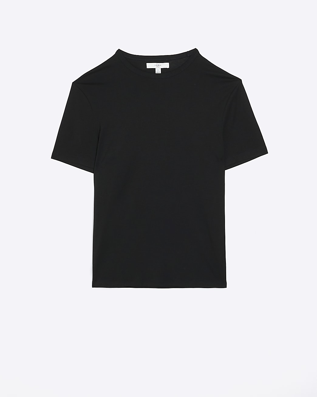 Black regular fit slinky t-shirt