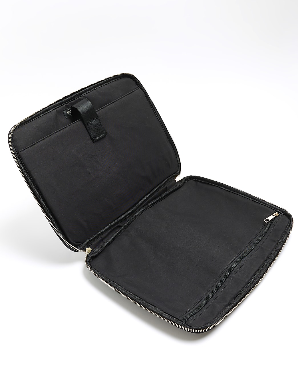 Black RI monogram laptop case