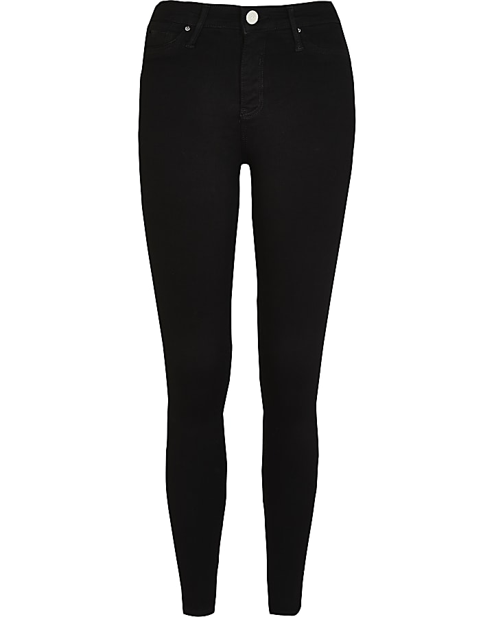 Black Molly mid rise bum sculpt skinny jeans