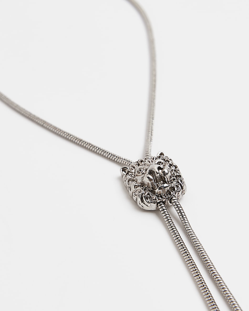 Silver colour lion bolo tie