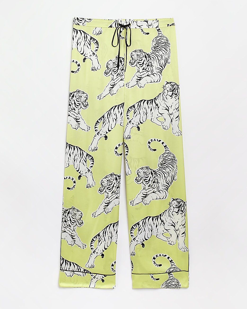 Lime green Tiger Print Pyjama Trousers
