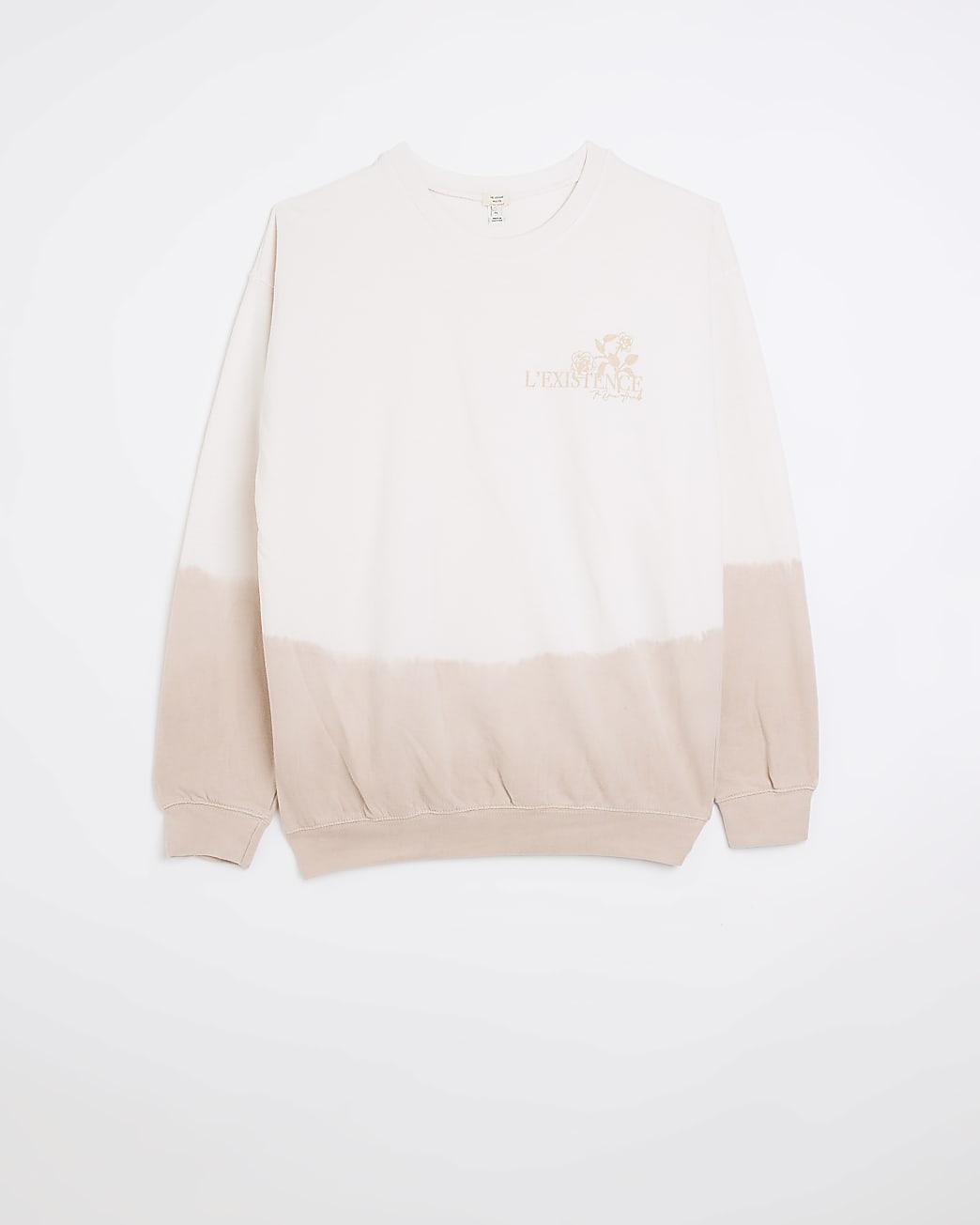 White dip dye print sweatshirt