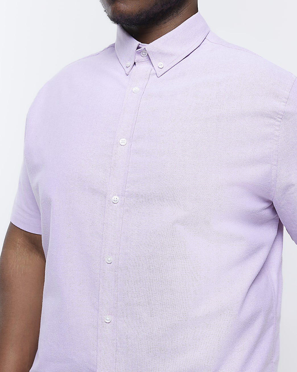 Big & Tall purple slim fit oxford shirt