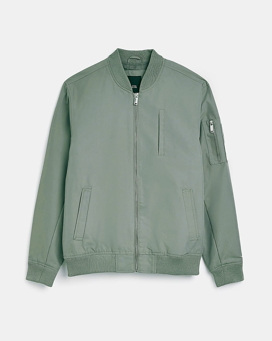 Light Green regular fit bomber jacket