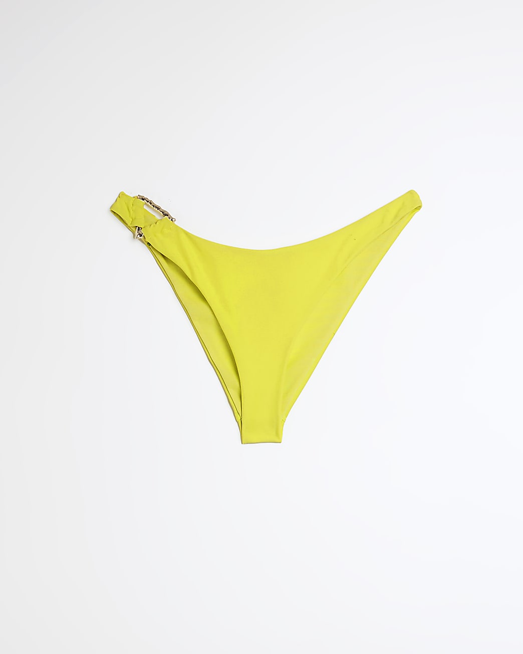 Lime gold hardware brief bikini bottoms