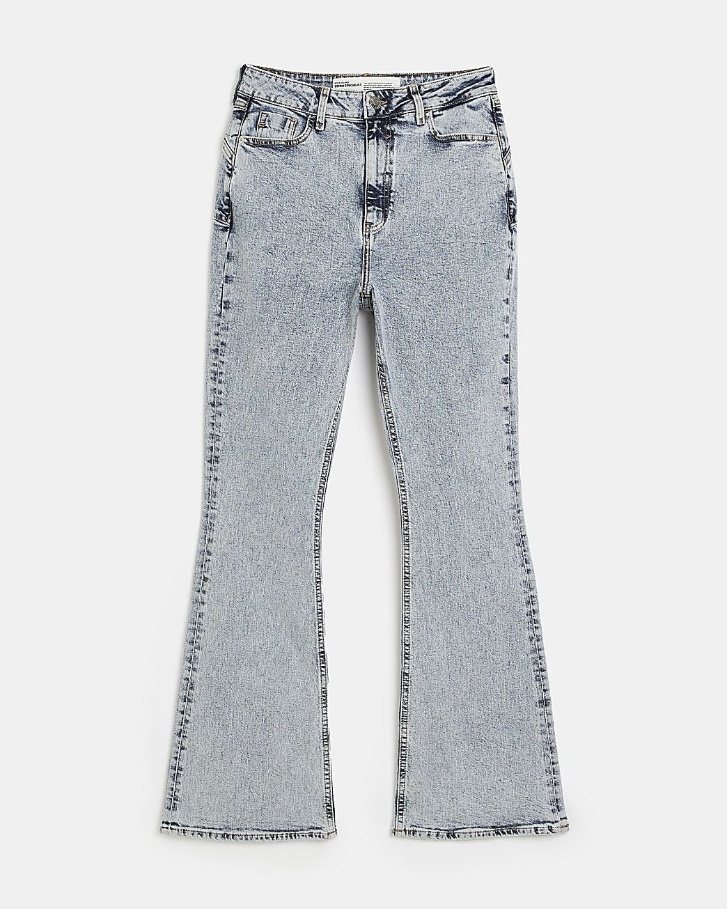 Blue high waisted bum sculpt flared jeans