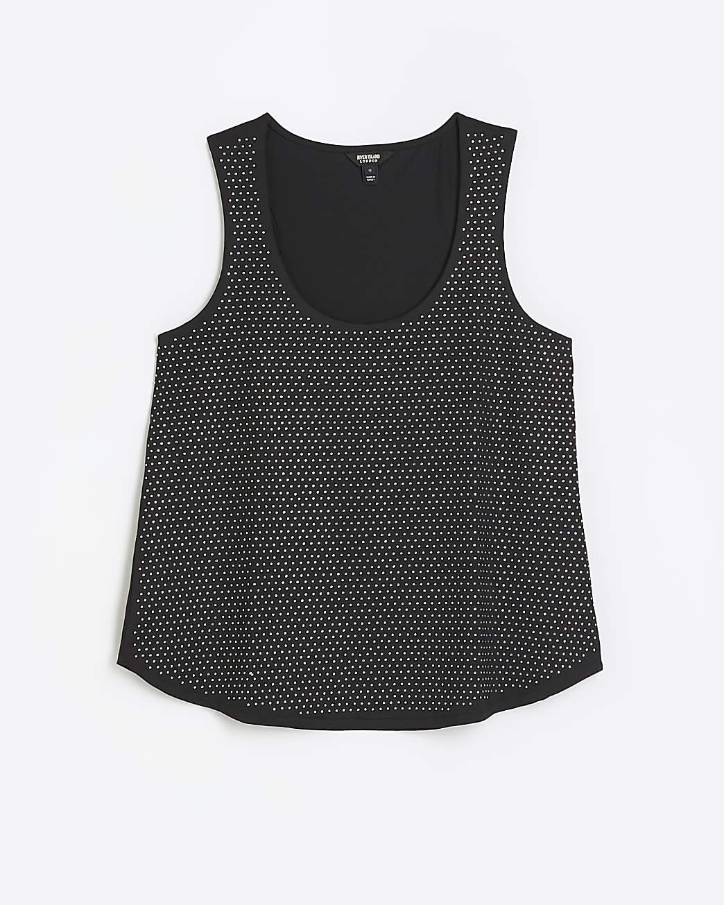 Black diamante tank top