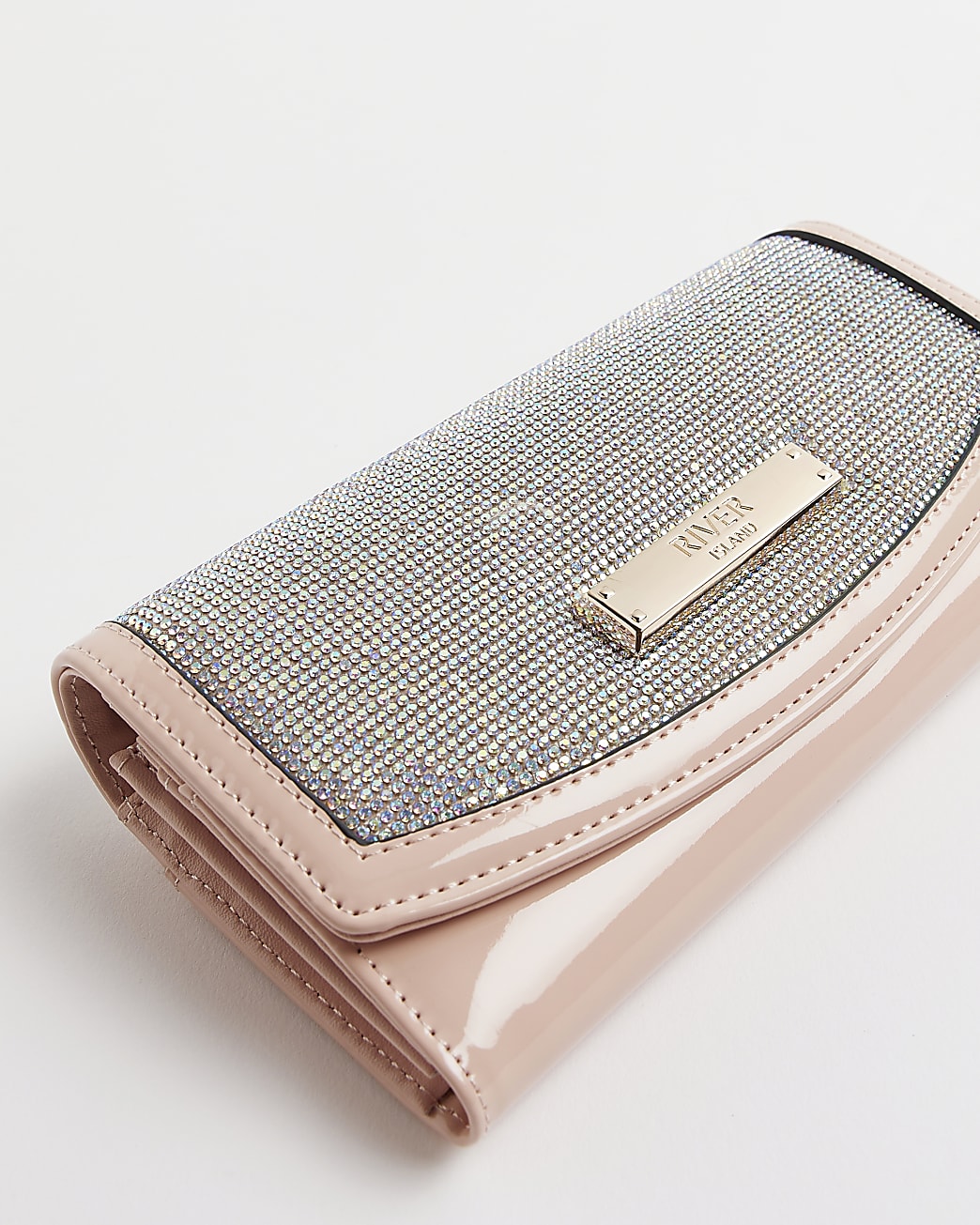 Pink embellished purse