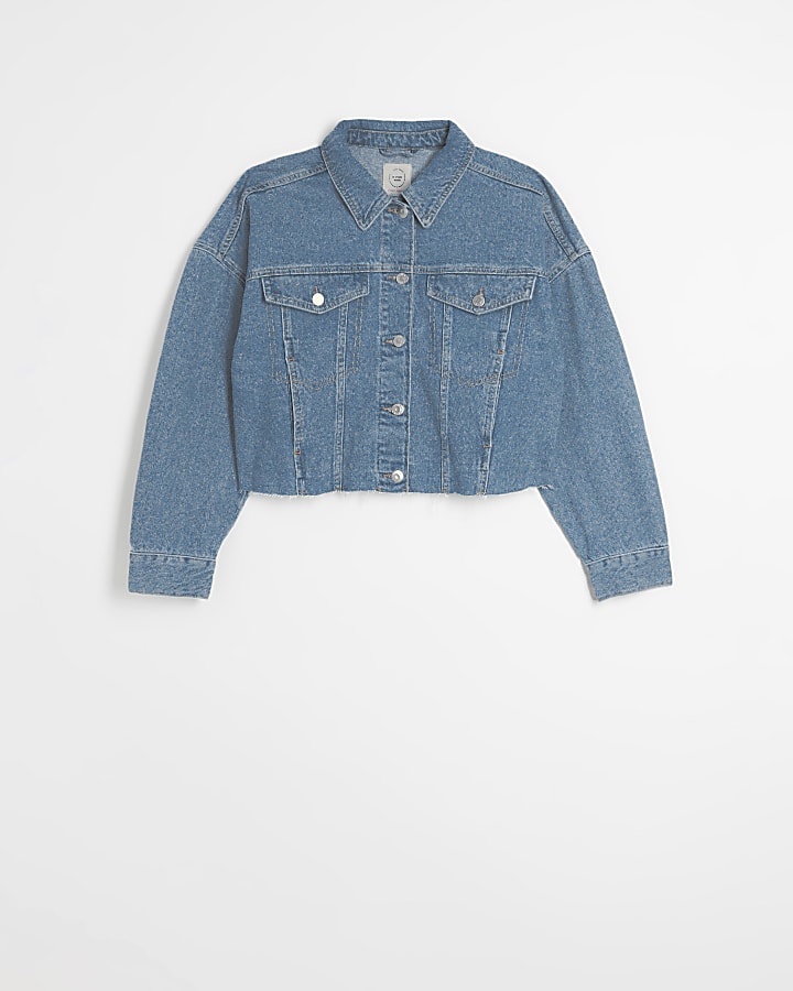 Denim cropped jacket