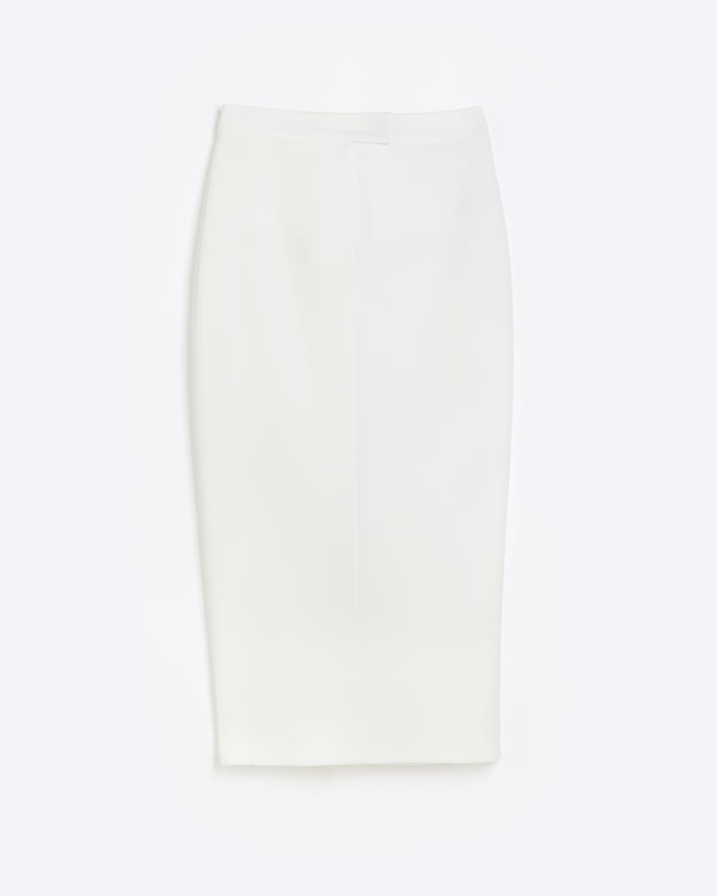 White tailored maxi skirt