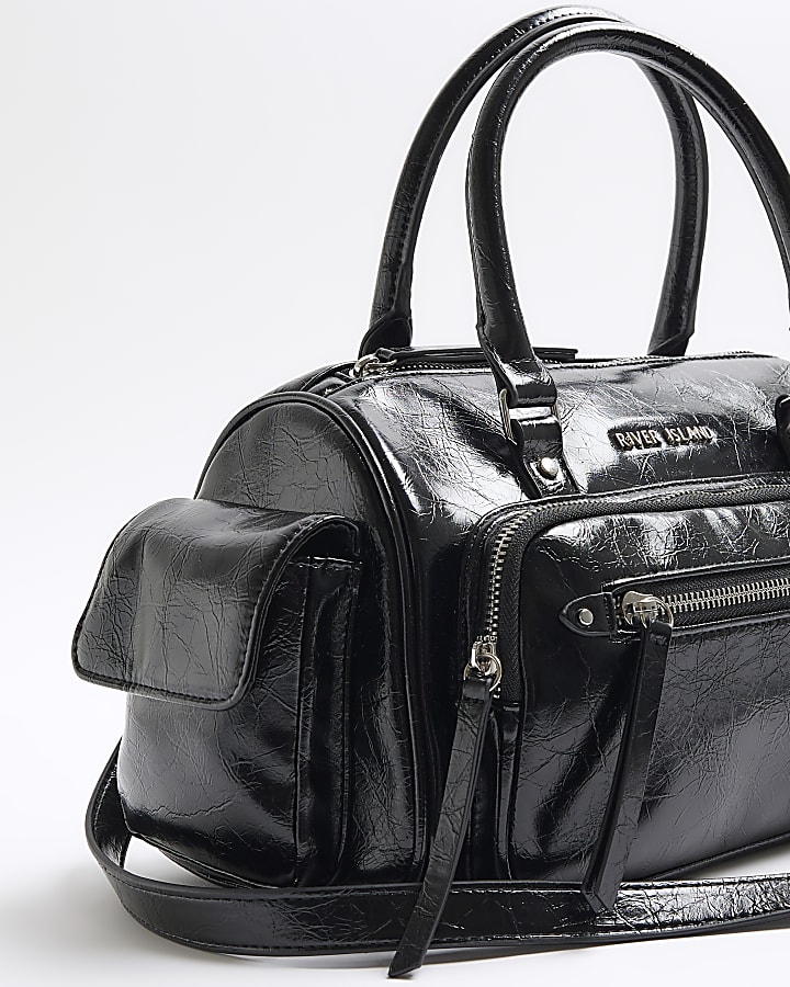Black utility shoulder bag