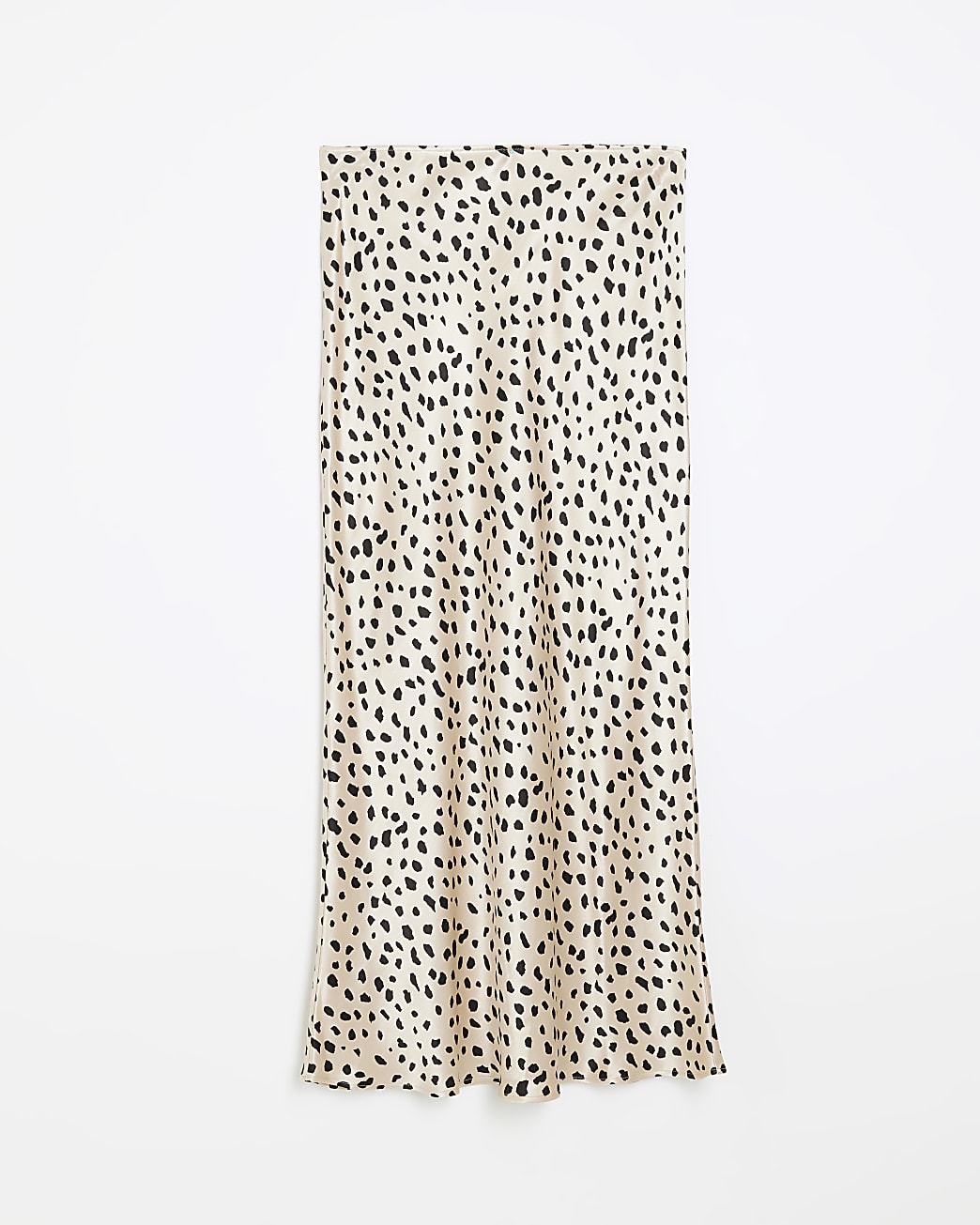 Beige animal print maxi skirt