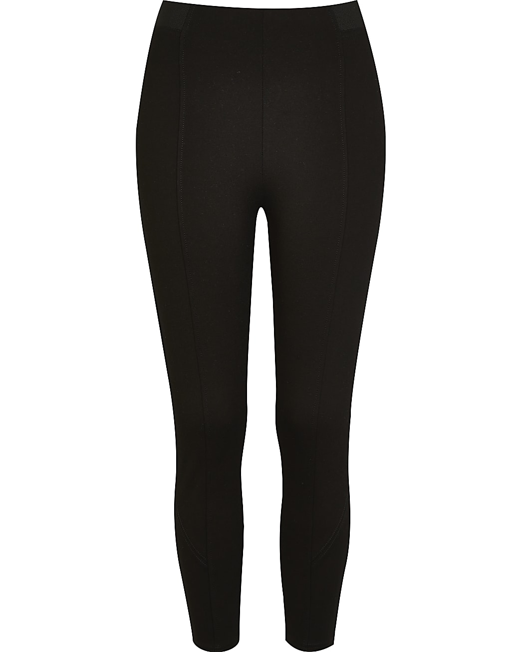 Petite black high waisted Ponte leggings