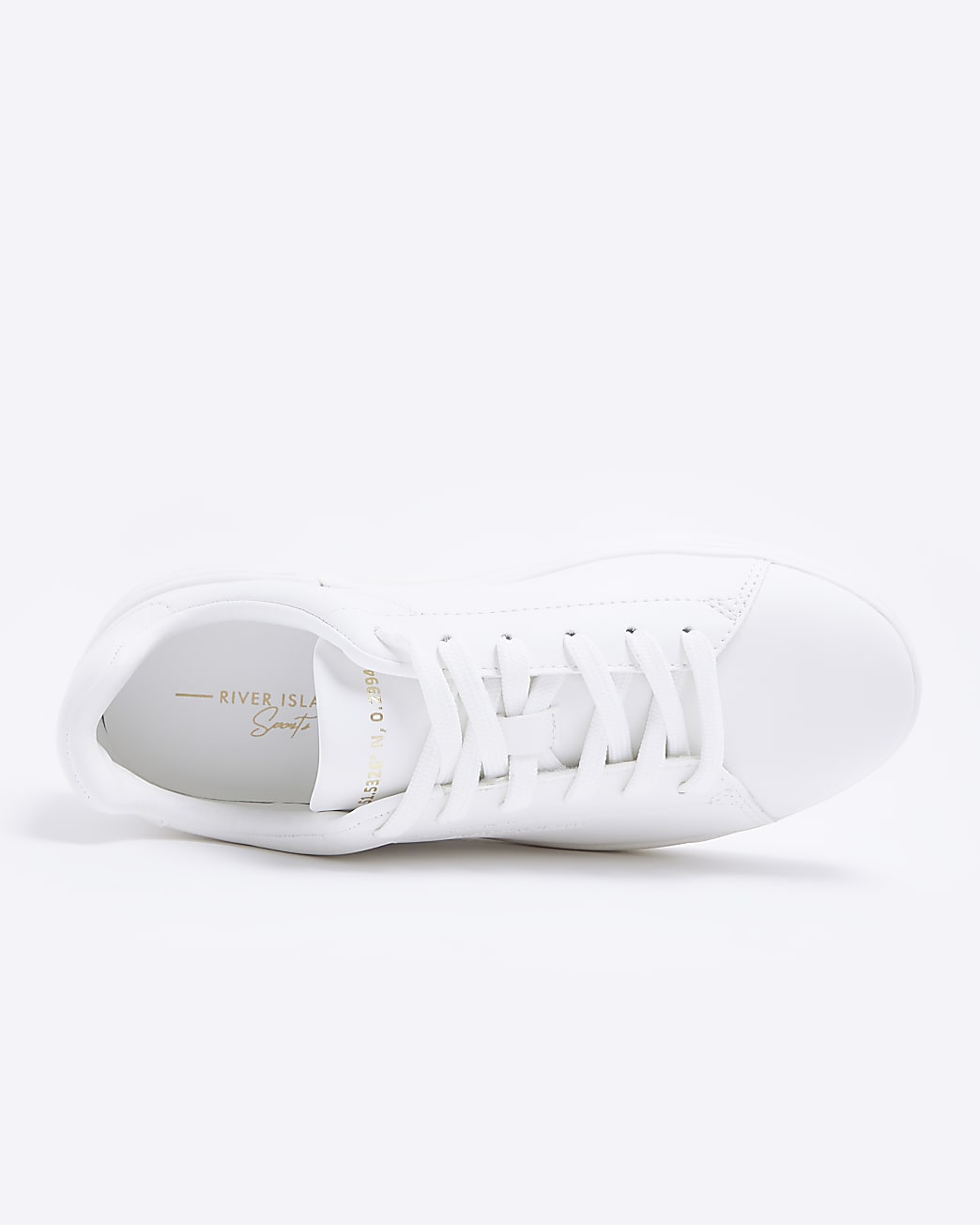 White lace up trainers