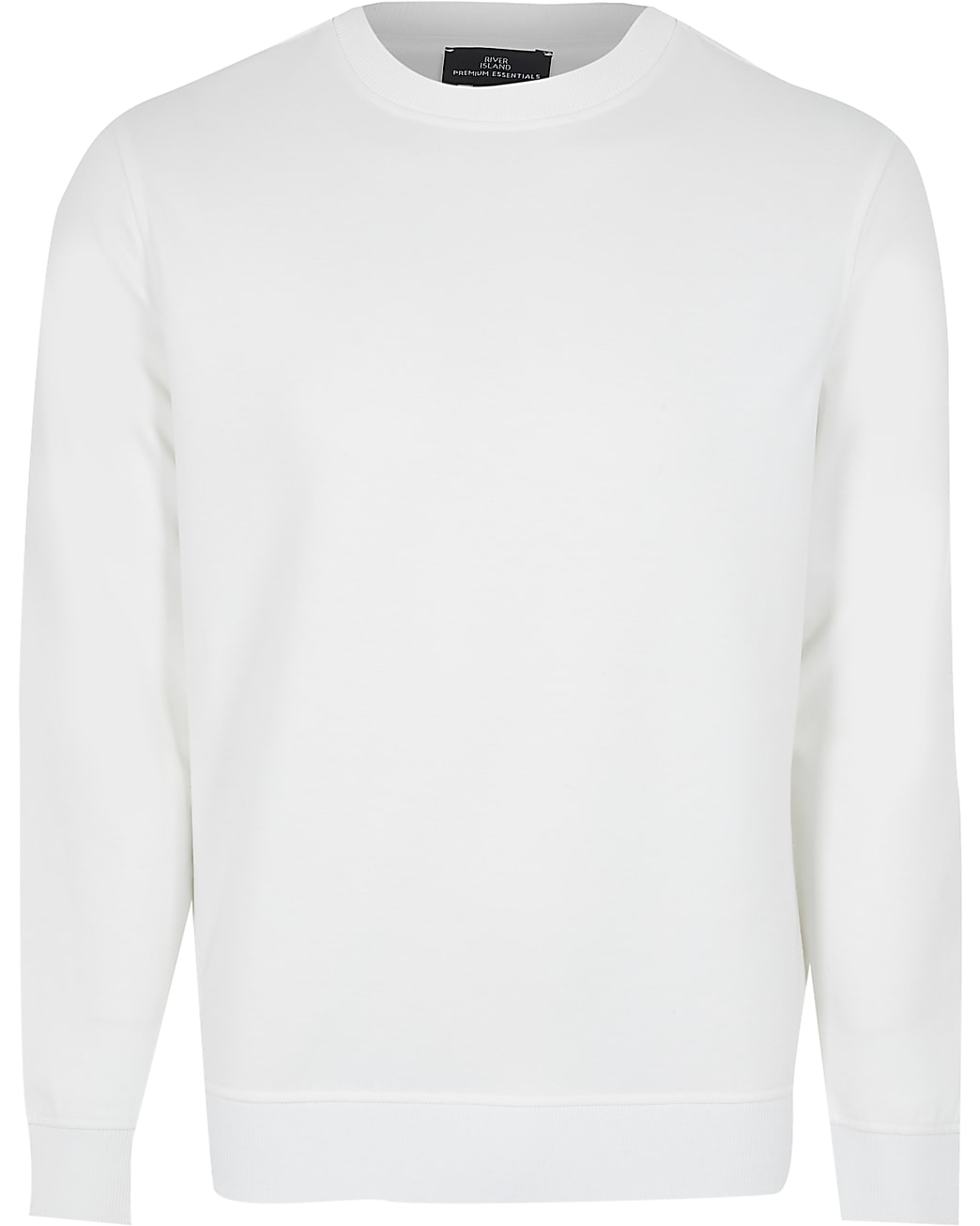 Ecru Slim fit high neck sweatshirt
