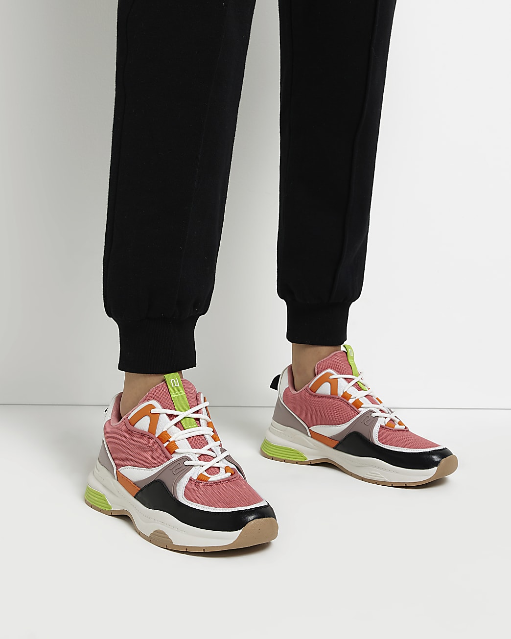 Pink chunky panelled shoes