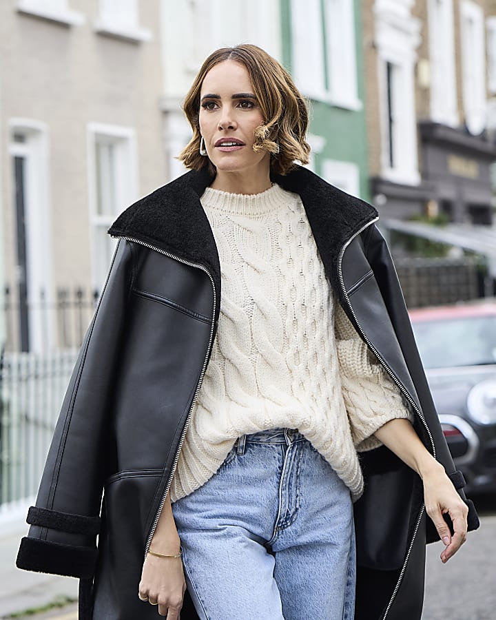 Cream cable knit jumper