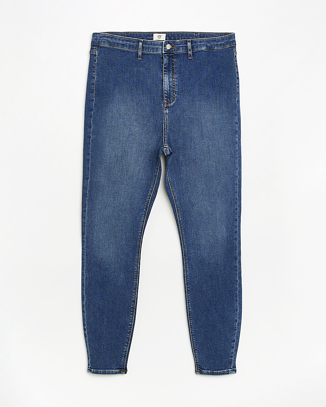 Plus blue denim high waisted jeggings