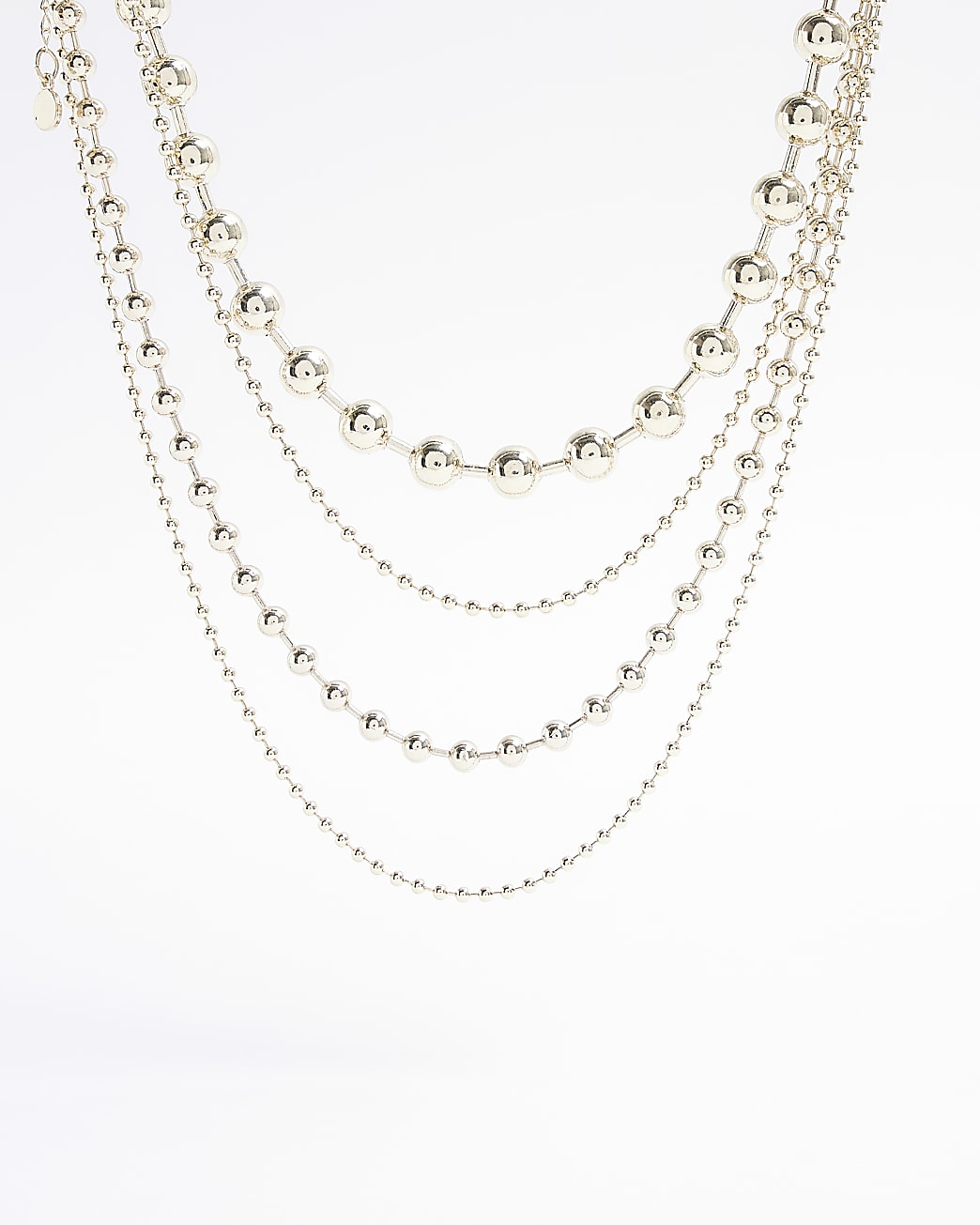 Gold multirow necklace